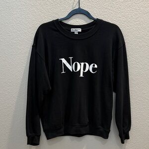 Sub_Urban Riot Black 'Nope' Crew Neck Sweater